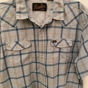 Howlers brothers snap button tech shirt